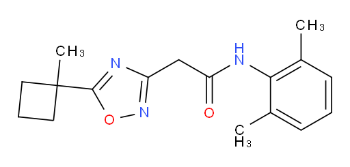 N-(2,6-dimethylphenyl)-2-(5-(1-methylcyclobutyl)-1,2,4-oxadiazol-3-yl)acetamide