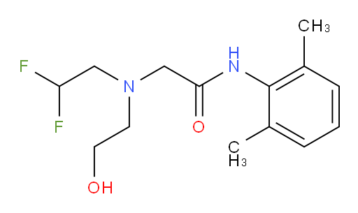 2-((2,2-difluoroethyl)(2-hydroxyethyl)amino)-N-(2,6-dimethylphenyl)acetamide