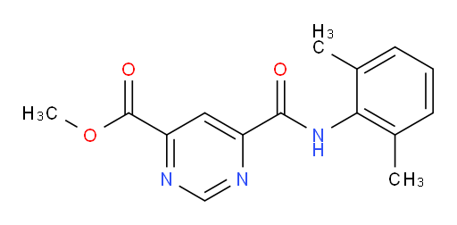 methyl 6-((2,6-dimethylphenyl)carbamoyl)pyrimidine-4-carboxylate