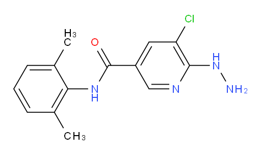 5-chloro-N-(2,6-dimethylphenyl)-6-hydrazinylnicotinamide
