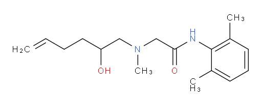 N-(2,6-dimethylphenyl)-2-((2-hydroxyhex-5-en-1-yl)(methyl)amino)acetamide