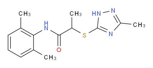 N-(2,6-dimethylphenyl)-2-((3-methyl-1H-1,2,4-triazol-5-yl)thio)propanamide