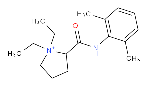 2-((2,6-dimethylphenyl)carbamoyl)-1,1-diethylpyrrolidin-1-ium