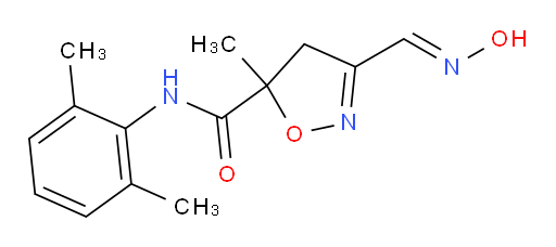 (E)-N-(2,6-dimethylphenyl)-3-((hydroxyimino)methyl)-5-methyl-4,5-dihydroisoxazole-5-carboxamide