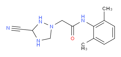 2-(3-cyano-1,2,4-triazolidin-1-yl)-N-(2,6-dimethylphenyl)acetamide