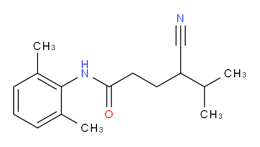 4-cyano-N-(2,6-dimethylphenyl)-5-methylhexanamide