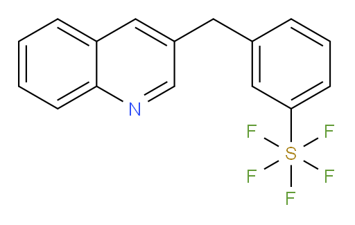 3-(quinolin-3-ylmethyl)(pentafluoromercapto)benzene