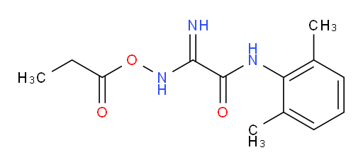 N-(2,6-dimethylphenyl)-2-imino-2-((propionyloxy)amino)acetamide