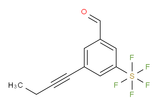 3-(but-1-yn-1-yl)-5-(pentafluoromercapto)benzaldehyde