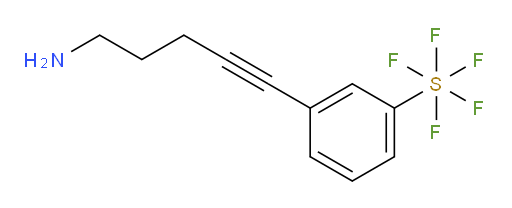 3-(5-aminopent-1-yn-1-yl)(pentafluoromercapto)benzene