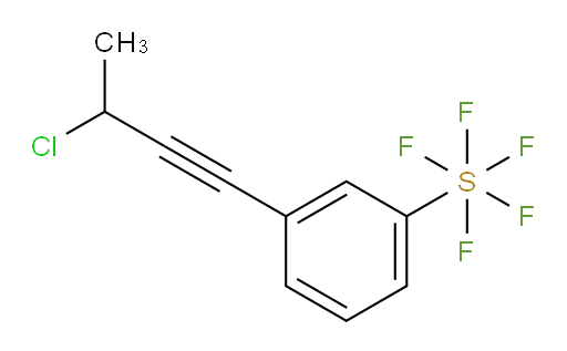 3-(3-chlorobut-1-yn-1-yl)(pentafluoromercapto)benzene