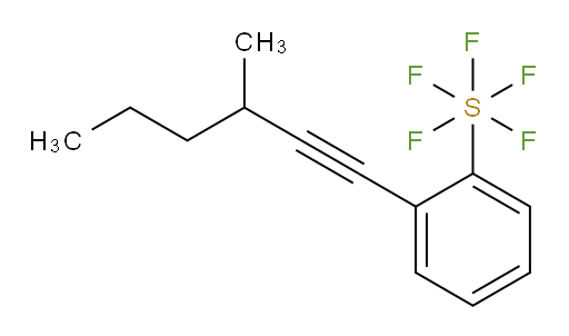 2-(3-methylhex-1-yn-1-yl)(pentafluoromercapto)benzene