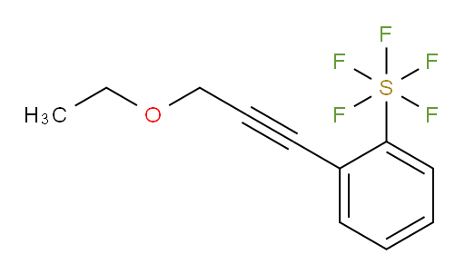 2-(3-ethoxyprop-1-yn-1-yl)(pentafluoromercapto)benzene