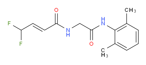 (E)-N-(2-((2,6-dimethylphenyl)amino)-2-oxoethyl)-4,4-difluorobut-2-enamide