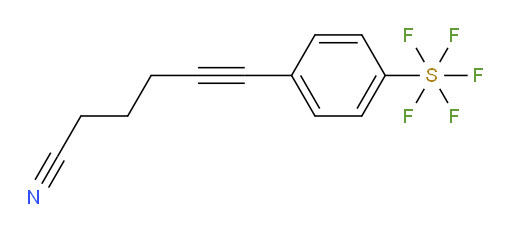 6-(4-(pentafluoromercapto)phenyl)hex-5-ynenitrile
