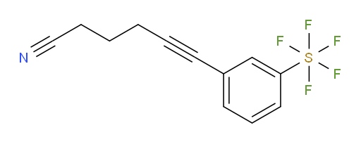 6-(3-(pentafluoromercapto)phenyl)hex-5-ynenitrile
