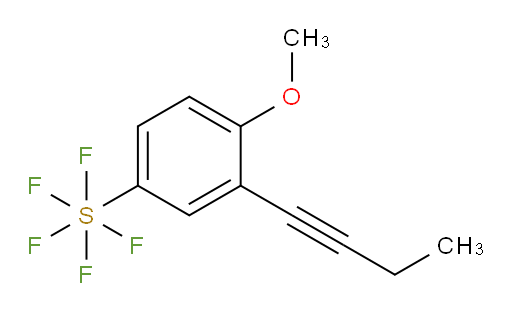 3-(but-1-yn-1-yl)-4-methoxy(pentafluoromercapto)benzene
