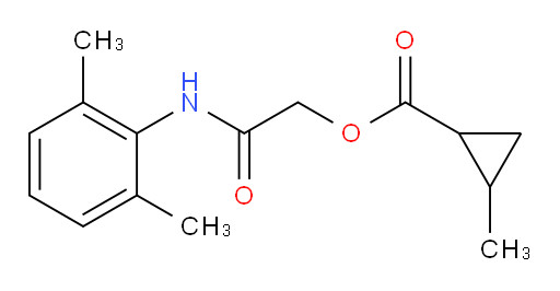 2-((2,6-dimethylphenyl)amino)-2-oxoethyl 2-methylcyclopropanecarboxylate