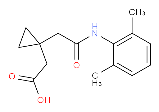 2-(1-(2-((2,6-dimethylphenyl)amino)-2-oxoethyl)cyclopropyl)acetic acid
