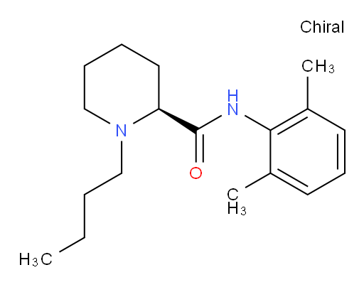 Chirocaine;Levobupivacaine;Levobupivacaine base;1-Butyl-N-(2,6-dimet;Levobupivacaine HCl (base);2',6'-Pipecoloxylidide, 1-butyl-, L-(-)-;1-Butyl-N-(2,6-dimethylphenyl)-piperidine-2-carboxamide;(2S)-1-Butyl-N-(2,6-diMethylphenyl)-2-piperidinecarboxaMide;(2S)-1-Butyl-N-(2,6-dimethylphenyl)piperidine-2α-carboxamide