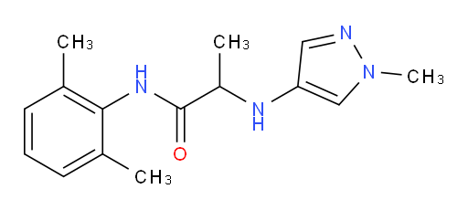 N-(2,6-dimethylphenyl)-2-((1-methyl-1H-pyrazol-4-yl)amino)propanamide