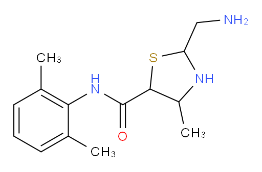 2-(aminomethyl)-N-(2,6-dimethylphenyl)-4-methylthiazolidine-5-carboxamide
