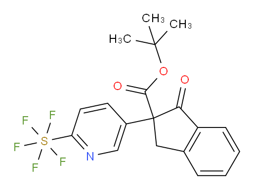 tert-butyl 2-(6-(pentafluoromercapto)pyridin-3-yl)-1-oxo-2,3-dihydro-1H-indene-2-carboxylate