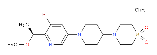 (S)-4-(1-(5-bromo-6-(1-methoxyethyl)pyridin-3-yl)piperidin-4-yl)thiomorpholine 1,1-dioxide
