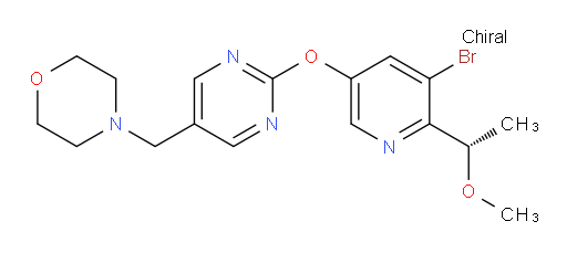 (S)-4-((2-((5-bromo-6-(1-methoxyethyl)pyridin-3-yl)oxy)pyrimidin-5-yl)methyl)morpholine