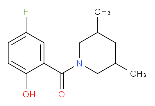 (3,5-dimethylpiperidin-1-yl)(5-fluoro-2-hydroxyphenyl)methanone
