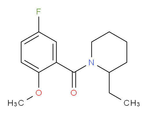 (2-ethylpiperidin-1-yl)(5-fluoro-2-methoxyphenyl)methanone