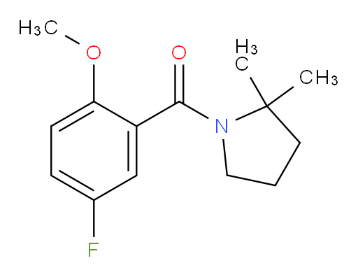 (2,2-dimethylpyrrolidin-1-yl)(5-fluoro-2-methoxyphenyl)methanone