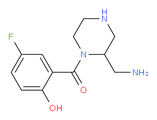 (2-(aminomethyl)piperazin-1-yl)(5-fluoro-2-hydroxyphenyl)methanone