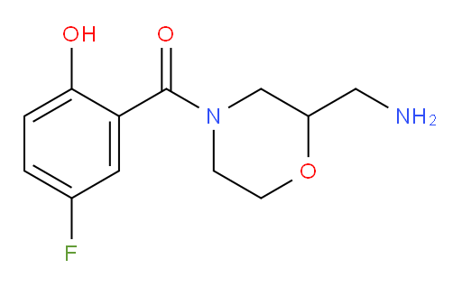 (2-(aminomethyl)morpholino)(5-fluoro-2-hydroxyphenyl)methanone