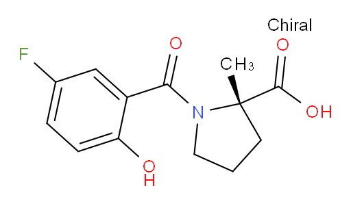 (S)-1-(5-fluoro-2-hydroxybenzoyl)-2-methylpyrrolidine-2-carboxylic acid
