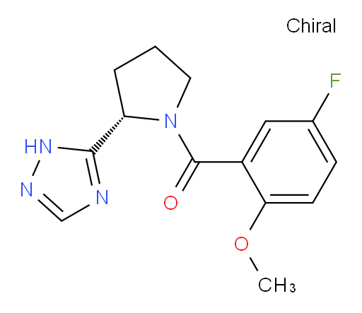 (S)-(2-(1H-1,2,4-triazol-5-yl)pyrrolidin-1-yl)(5-fluoro-2-methoxyphenyl)methanone