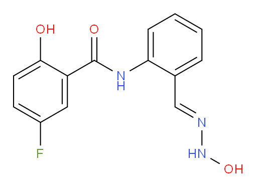 (E)-5-fluoro-2-hydroxy-N-(2-((2-hydroxyhydrazono)methyl)phenyl)benzamide