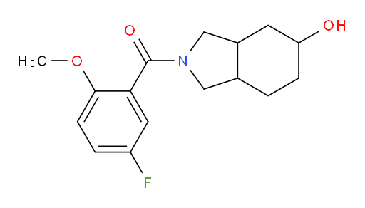 (5-fluoro-2-methoxyphenyl)(5-hydroxyhexahydro-1H-isoindol-2(3H)-yl)methanone