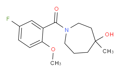 (5-fluoro-2-methoxyphenyl)(4-hydroxy-4-methylazepan-1-yl)methanone
