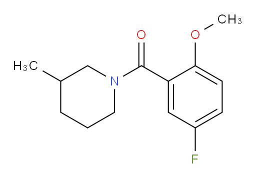 (5-fluoro-2-methoxyphenyl)(3-methylpiperidin-1-yl)methanone