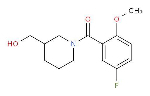 (5-fluoro-2-methoxyphenyl)(3-(hydroxymethyl)piperidin-1-yl)methanone