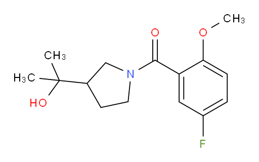 (5-fluoro-2-methoxyphenyl)(3-(2-hydroxypropan-2-yl)pyrrolidin-1-yl)methanone