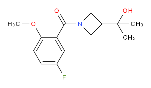 (5-fluoro-2-methoxyphenyl)(3-(2-hydroxypropan-2-yl)azetidin-1-yl)methanone