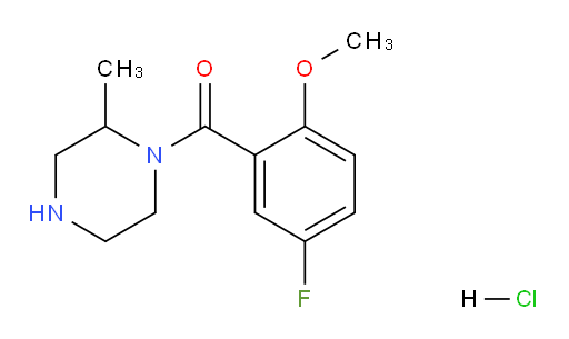 (5-fluoro-2-methoxyphenyl)(2-methylpiperazin-1-yl)methanone hydrochloride