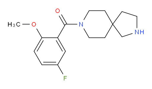(5-fluoro-2-methoxyphenyl)(2,8-diazaspiro[4.5]decan-8-yl)methanone