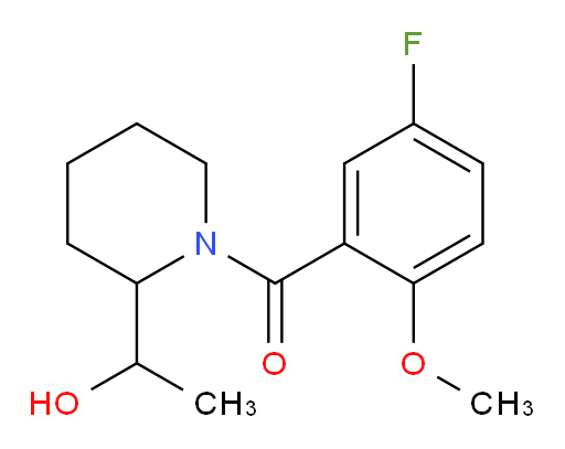 (5-fluoro-2-methoxyphenyl)(2-(1-hydroxyethyl)piperidin-1-yl)methanone