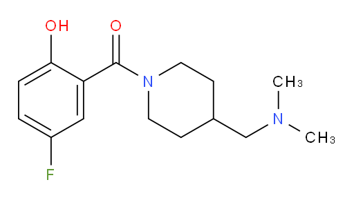 (4-((dimethylamino)methyl)piperidin-1-yl)(5-fluoro-2-hydroxyphenyl)methanone