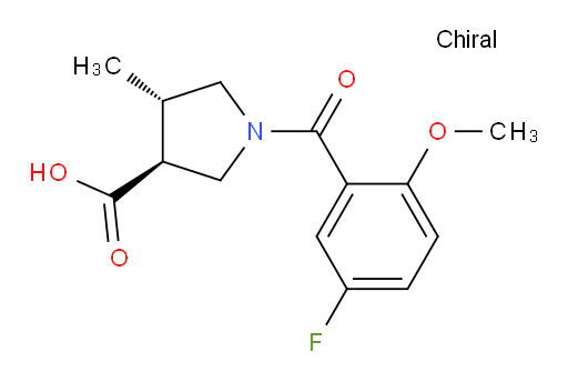 (3S,4S)-1-(5-fluoro-2-methoxybenzoyl)-4-methylpyrrolidine-3-carboxylic acid