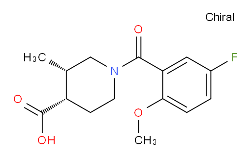 (3S,4S)-1-(5-fluoro-2-methoxybenzoyl)-3-methylpiperidine-4-carboxylic acid