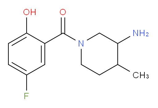 (3-amino-4-methylpiperidin-1-yl)(5-fluoro-2-hydroxyphenyl)methanone